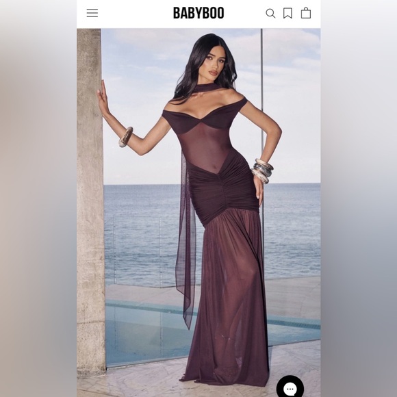 Babyboo fashion Alaia Maxi Dress - Plum - Picture 3 of 3